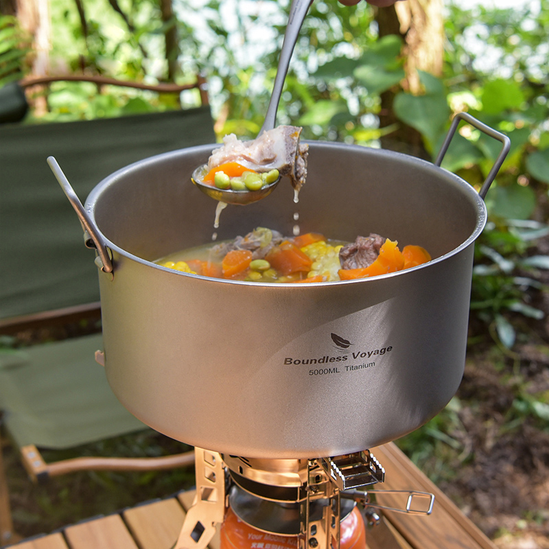 Home Cooking Cookbook - Sınırsız Voyage titanyum Pot Outdoor taşınabilir