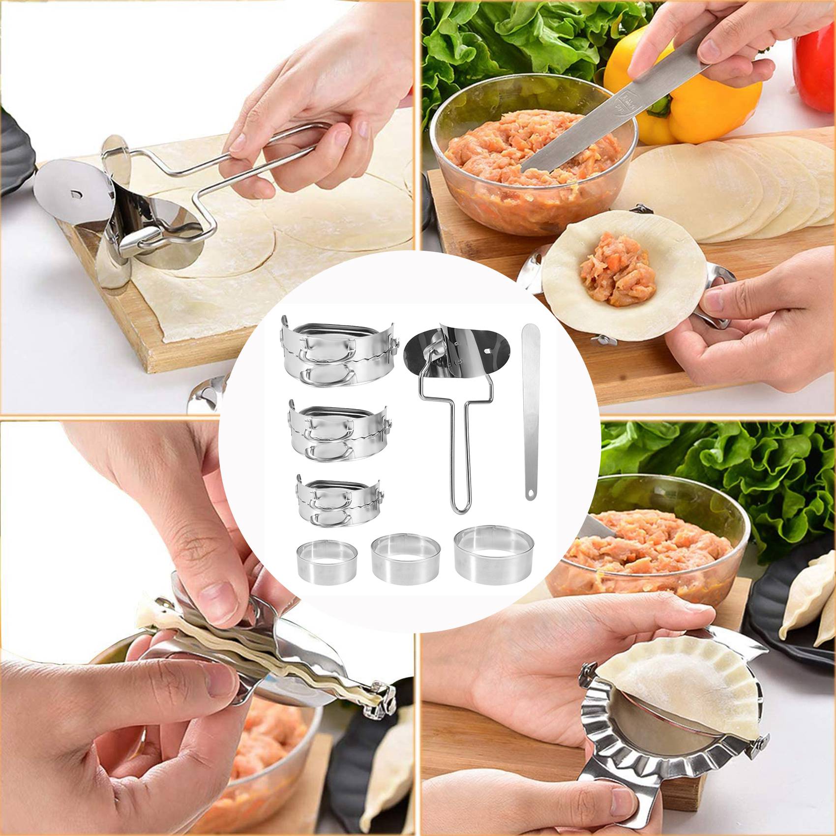 Gyoza Dumpling Maker - ABKW-Mantı Yapma Seti, 8 Parça, Çin
