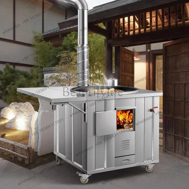 Home Cooking Heater - LS Paslanmaz Çelik Odun Sobası, Veranda