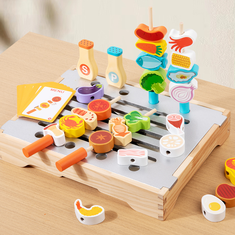 Home Cooking Cookbook - Çocuklar İçin Ahşap Taklit Barbekü Izgara