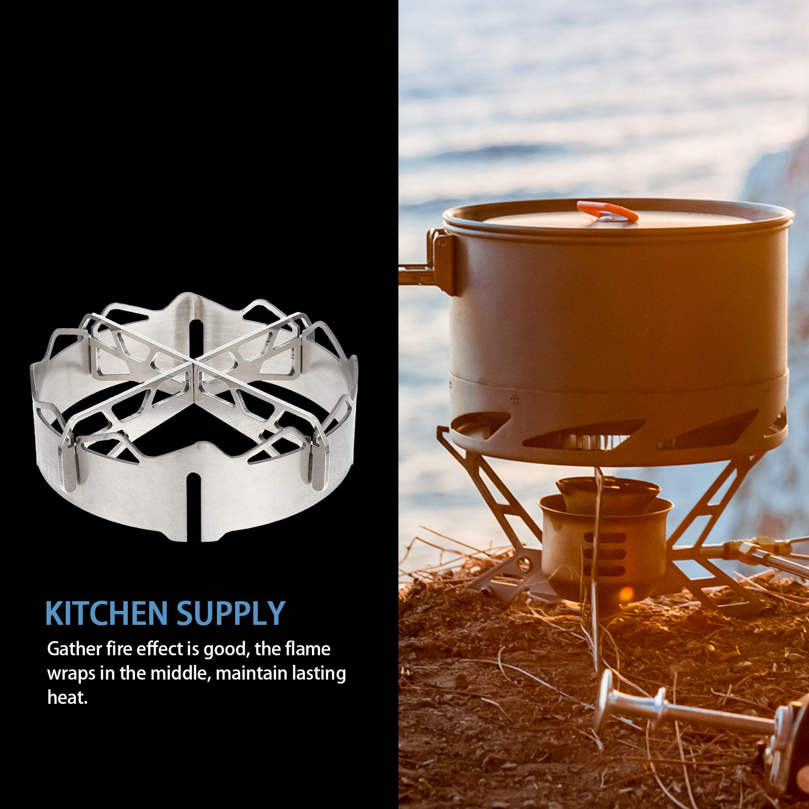 Ocak için Rüzgar Geçirmez Pasl - Home Cooking Gas incelemesi ve fiyatı